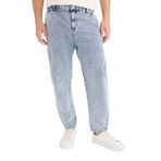 DeFacto Relaxed Slouchy Fit Geniş Paça Jean Yıkamalı Pantolon Mavi 34