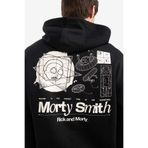 DeFacto Rick and Morty Boxy Fit Kapüşonlu Sırt Baskılı Sweatshirt, S, E9295AX25AU, Siyah-BK81, erkek