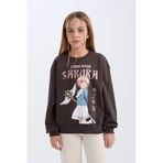 Defacto Sakura Oversize Geniş Kalıp Bisiklet Yaka Sweatshirt Kız Çocuk, 5-6 Yaş, D2829A824WN, Antrasit-AR227, kız-çocuk, 5/6 Yaş (116cm)