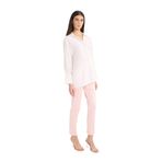 DeFacto Sigaret Saten Kumaş Pantolon Normal Bel Basıc Beli Lastikli, 42, J8743AZ25SM, Pembe, Kadın