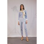 DeFacto Sigaret Saten Kumaş Pantolon Normal Bel Basıc Beli Lastikli, 44, J8743AZ25SM, Mor, Kadın