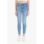DeFacto Skinny Fit Yüksek Bel Düz Paça Uzun Jean Taş Yıkama Pantolon D8189AX25SPNM85