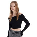 DeFacto Slim Fit Açık Omuz Triko Kazak, L, B6537AX24WN, Siyah-BK56, Kadın