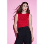 DeFacto Slim Fit Basic Atlet, M, E9046AX25SP, Kırmızı, Kadın