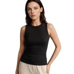 DeFacto Slim Fit Basic Düz Bisiklet Yaka Fitilli Kaşkorse Atlet, XL, F8721AX25AU, Siyah-BK27, Kadın