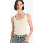 DeFacto Slim Fit Basıc Düz Kare Yaka Atlet C2622AX25AU - Bej-BG115 - 2XL