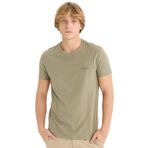 DeFacto Slim Fit Bisiklet Yaka Baskılı Kısa Kollu Tişört, S, E801GY103956, Açık Haki, Erkek