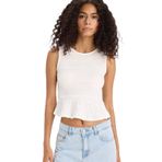 DeFacto Slim Fit Bisiklet Yaka Bürümcük Atlet, XL, F6277AX25SMER105-218052, Ekru, Kadın
