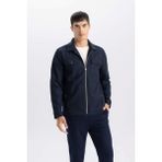 DeFacto Slim Fit Dar Kesim Astarlı Fermuarlı Cepli Mevsimlik Baharlık Mont D7533AX25SP - Lacivert-NV106 - 3XL