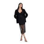 DeFacto Slim Fit Dar Kesim Astarlı Midi Dantelli Etek Siyah M