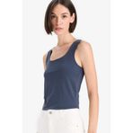 DeFacto Slim Fit Dar Kesim Basic Düz Kare Yaka Atlet C2622AX25AU - Antrasit-AR225 - 2XL