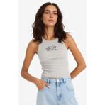 DeFacto Slim Fit Dar Kesim Baskılı Halter Yaka Fitilli Kaşkorse Atlet F6240AX25HS - 2XL - Gri-GR210