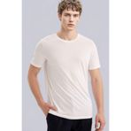 DeFacto Slim Fit Dar Kesim Bisiklet Yaka Modal Karışımlı Pamuklu Basic Düz Kısa Kollu Beyaz Tişört M6606AZ21