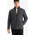 DeFacto Slim Fit Dar Kesim Dik Yaka Astarlı Fermuarlı Cepli Kışlık Şişme Penye Mont E7888AX25AU - Dropsuz