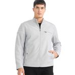 DeFacto Slim Fit Dar Kesim Dik Yaka Astarlı Fermuarlı Cepli Mevsimlik Baharlık Mont, S, Slim Fit Dar Kesim Dik Yaka Astarlı Fermuarlı Cepli Mevsimlik Baharlık Mont, Gri-GR221, Erkek