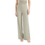 DeFacto Slim Fit Dar Kesim Fitilli Kaşkorse Basic Düz Pantolon, L, E5783AX25SP, Haki-KH400, Kadın