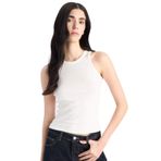 DeFacto Slim Fit Dar Kesim Halter Yaka Fitilli Kaşkorse Atlet, XS, E7019AX25SP, Ekru-ER105, Kadın