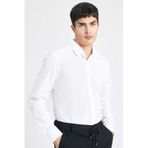 DeFacto Slim Fit Dar Kesim İtalyan Yaka Non Iron Ütü Gerektirmeyen Uzun Kollu Beyaz Gömlek A7803AX24SPWT32