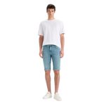 DeFacto Slim Fit Dar Kesim Jean Bermuda Şort, 38, F4220AX25SM, Yeşil-NM29, Erkek