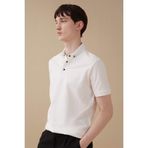 DeFacto Slim Fit Dar Kesim Polo Yaka Kısa Kollu Basic Düz Tişört, XXL, T5259AZ24SP, Beyaz, Erkek