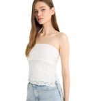 DeFacto Slim Fit Dar Kesim Straplez Dantel Bluz, M, F5166AX25SM, Ekru-ER99, Kadın