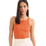 DeFacto Slim Fit Halter Yaka Basic Fitilli Kaşkorse Atlet, XS, E2176AX25SPOG269, Turuncu