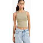 DeFacto Slim Fit Halter Yaka Fitilli Kaşkorse Atlet A8859AX25AU - Haki-KH459 - 2XL
