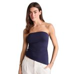 DeFacto Slim Fit Straplez Büzgülü Atlet, XL, H3996AX26SM, Lacivert