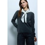 DeFacto Slim Fit Triko Kazak Antrasit, L, H1372AX26SP, Antrasit-AR225, Kadın