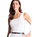 DeFacto Slim Fit U Yaka Ribana Atlet, XXL, F7015AX26SM, Ekru, Kadın