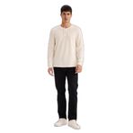 DeFacto Slim Fit Uzun Kollu Body, M, F8212AX26SP, Ekru, Erkek