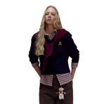DeFacto Slim Fit V Yaka Kazak Lacivert, L, G6850AX26SP, Lacivert-NV131, Kadın