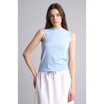 DeFacto Slim Fit Yarım Balıkçı Yaka Kısa Kollu Tunik H7684AX26SM - Mavi-BE773 - XL