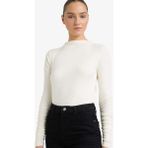 DeFacto Slim Fit Yarım Balıkçı Yaka Ribana Uzun Kollu Tişört G7701AX25WN - Beyaz-WT46 - 2XL