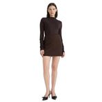 DeFacto Slim Fit Yarım Balıkçı Yaka Ribana Uzun Kollu Tişört, XL, G7701AX25WN, Kahve-BN340, Kadın