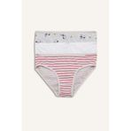 Defacto Snoopy Baskılı Penye 3lü Slip Külot Kız Çocuk H0183a826spwt34 Beyaz-wt34