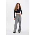 DeFacto Standart Boy Kumaş Palazzo Pantolon Wide Leg Geniş Bol Paça Basic Düz Yüksek Bel C6402ax24au