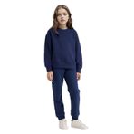 DeFacto Standart Fit Basic Düz Beli Lastikli Okul Jogger Eşofman Altı Kız Çocuk, 5-6 Yaş, Y1226A625AU, Lacivert-NV241, Kız çocuk