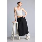 DeFacto Standart Fit Dokuma Lastikli Bel Midi Siyah Etek I0233AX26SM - Siyah-BK81