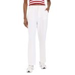DeFacto Standart Fit Nervürlü Premium Dokuma Spor Pantolon, L, E3389AX25SP, Beyaz-WT34, Kadın