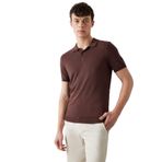 DeFacto Standart Fit Polo Yaka Kısa Kollu Triko Tişört, XS, E3241AX25SPBN496-218052, Tarçın, Erkek