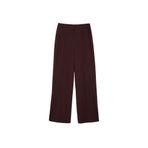 DeFacto Straight Fit Beli Lastikli Geniş Paça Pantolon, L, F1016AX25AU, Bordo-BR93, Kadın