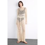 DeFacto Straight Fit Beli Lastikli Kroşe Plaj Pantolonu F7460AX25HS - Ekru-ER105
