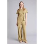 DeFacto Straight Fit Bürümcük Pantolon Haki, 3XL, G2919AX26SP, Haki-KH497, Kadın