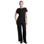DeFacto Straight Fit Bürümcük Pantolon, M, TYC4C0B4DD64176B6E8107D00, Siyah-BK27, Kadın
