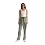 DeFacto Straight Fit Çift Cepli Yüksek Bel Düz Paça Modal Kumaş Pantolon, 40, TYC5F14B4598739300, Yeşil-GN460, Kadın