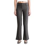 DeFacto Straight Fit Fermuarlı Normal Bel Standart Boy Pantolon, 38, H3104AX26SM, Antrasit-AR191, Kadın