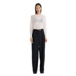 DeFacto Straight Fit Fleto Cepli Normal Bel Standart Boy Pantolon, 34, G5957AX25WN, Siyah-BK27, Kadın