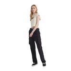 DeFacto Straight Fit Gabardin Pantolon Kargo Cepli, 10-12 Yaş, B7611AX24SP, Siyah-BK27, Kız çocuk