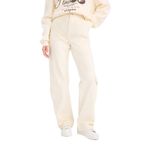 DeFacto Straight Fit Gabardin Pantolon Kargo Cepli Normal Bel Düz Paça, 40, 3163702, Ekru, Kadın